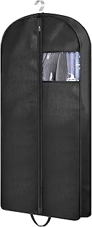 KIMBORA 43" Garment Bag for Travel, Gusseted Suit Bags for Men with Handle Garment Bags for Hanging Clothes Storage Suit Cover for Coats, Jackets, Shirts