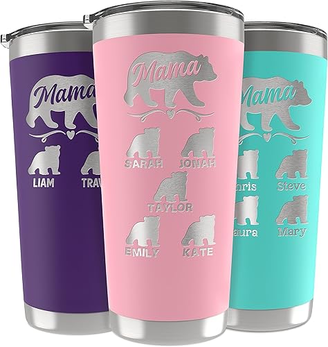 Vaso de Mamá Oso vaso personalizado para mamá Rose gold Vaso de Mamá Oso vaso personalizado para mamá Rose gold