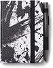 IF Bookaroo Notebook - A7 Pocket and Handbag size Notebook plus Black Ballpoint Pen, 192 pages - Black & White - Splatter