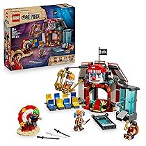 LEGO ONE PIECE La Tenda del Circo di Bagy il Clown – Giocattolo Interattivo con 4 Minifigure tra cui Luffy, Nami e Zoro, e 2 Poster Ricercato – Regalo per Bambini, Bambine e Fan da 8 Anni – 75637