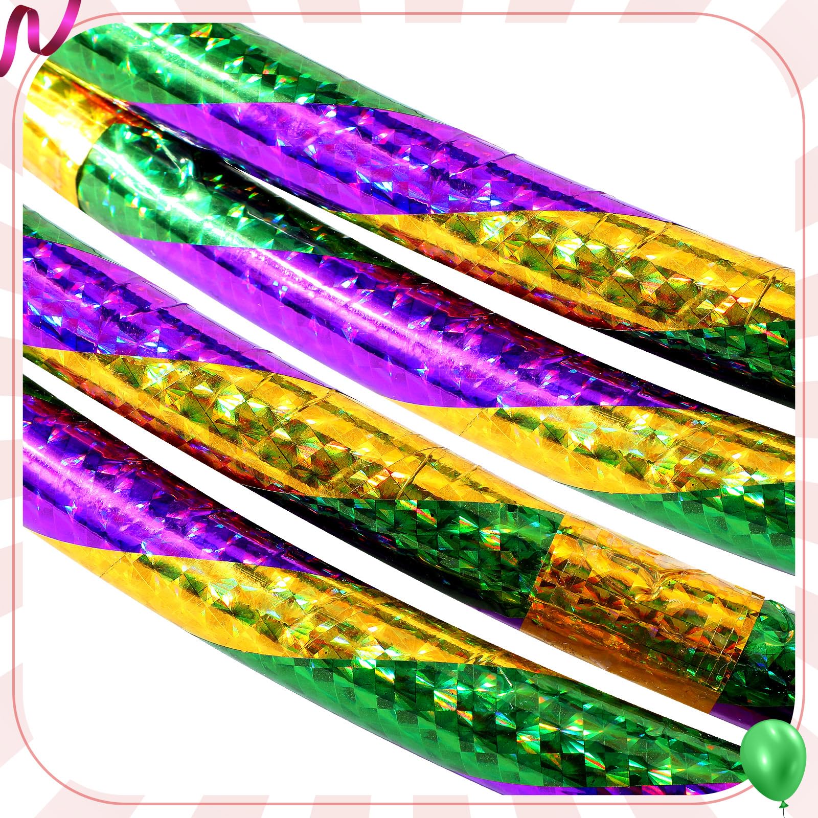 Gemscream Confezione da 12 cerchi glitterati da 40,1 cm per feste e giochi