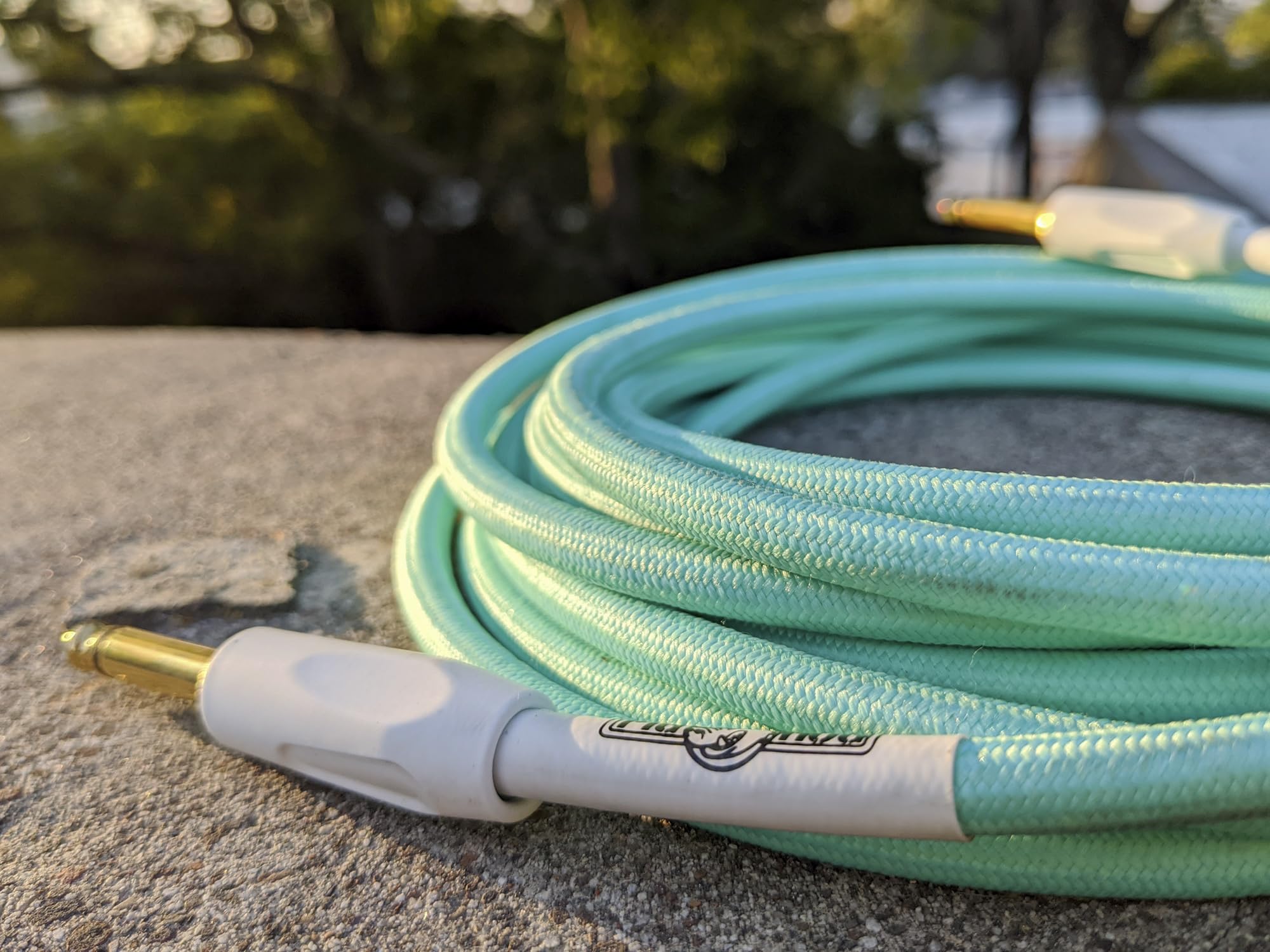 Pig Hog Vintage Serie Instrumentenkabel, Seafoam Green, 3m/10ft, 6.35 (1/4”) auf 6.35 (1/4”), Hochwertige Qualität, Gewebt - Image 2