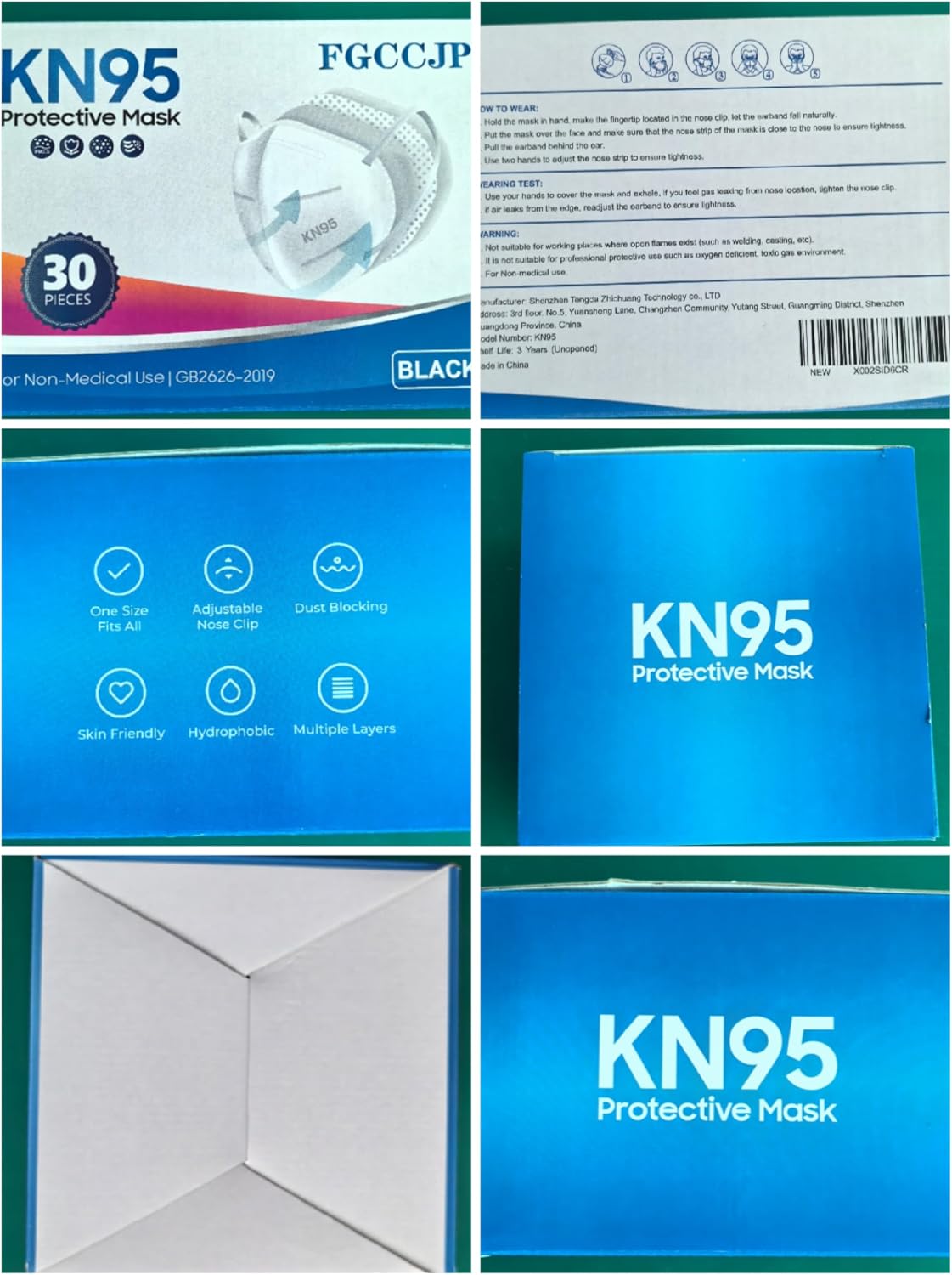 KN95 Face Mask Disposable Face Masks Individual Packed Safety 5 Layers Breathable Cup Dust Masks Filtration>95%