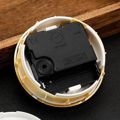 Miniatura 3 de Misdary Paquete de 6 piezas de reloj de cuarzo de 3-1/8 pulgadas (3.150 in) con número arábigo reloj de movimiento de cuarzo con borde dorado