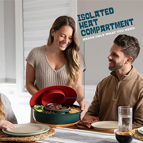 Miniatura 4 de Kit de martes de tacos  Juego de servicio de barra de tacos para una fiesta  Olla calentada de 30 onzas, 4 soportes para tacos y bandeja desmontable