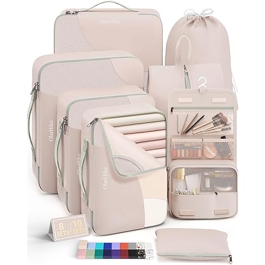 OlarHike 10 Set Packing Cubes with Toiletry Bag