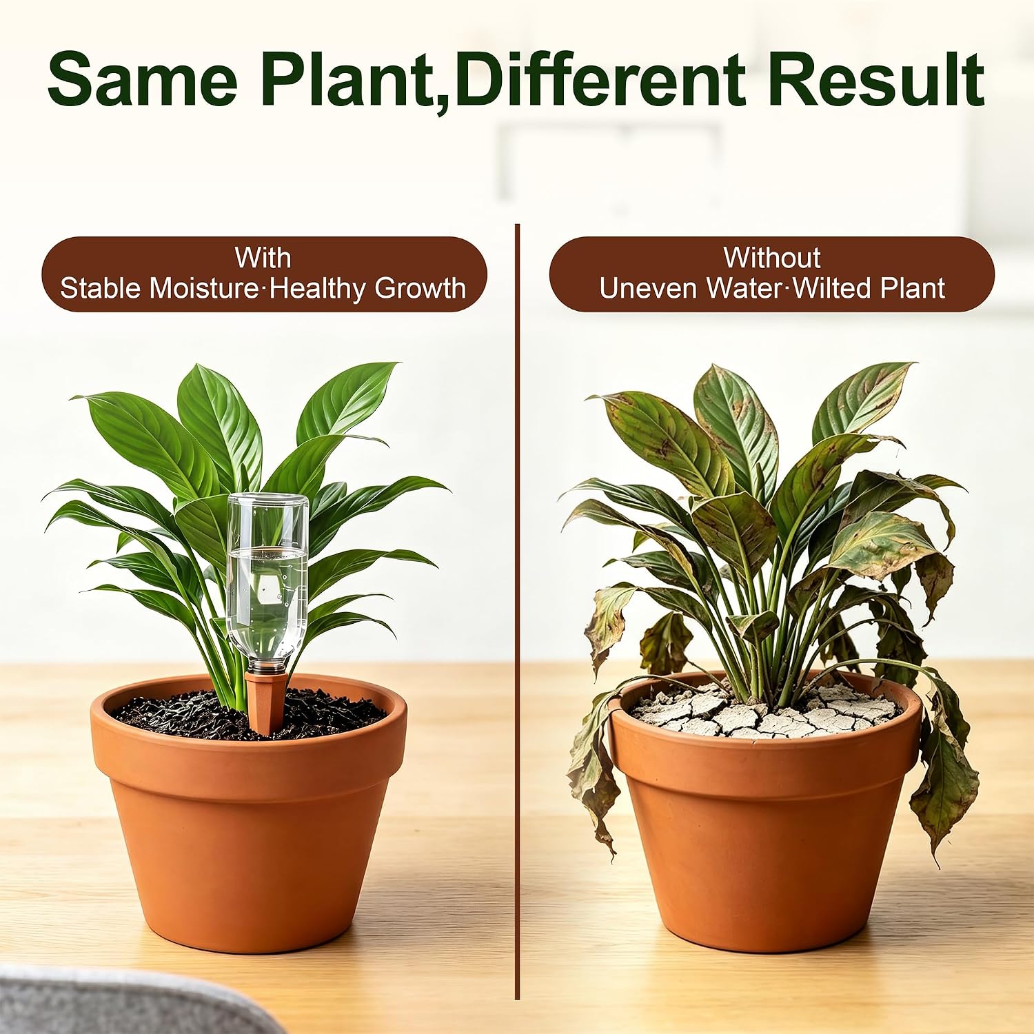 Terracotta Plant Watering Pikes, Automatic Plant Waterer for Vacations, Self Watering Spikes for Indoor and Outdoor Plants，6 Pack (6 pcs) image 4