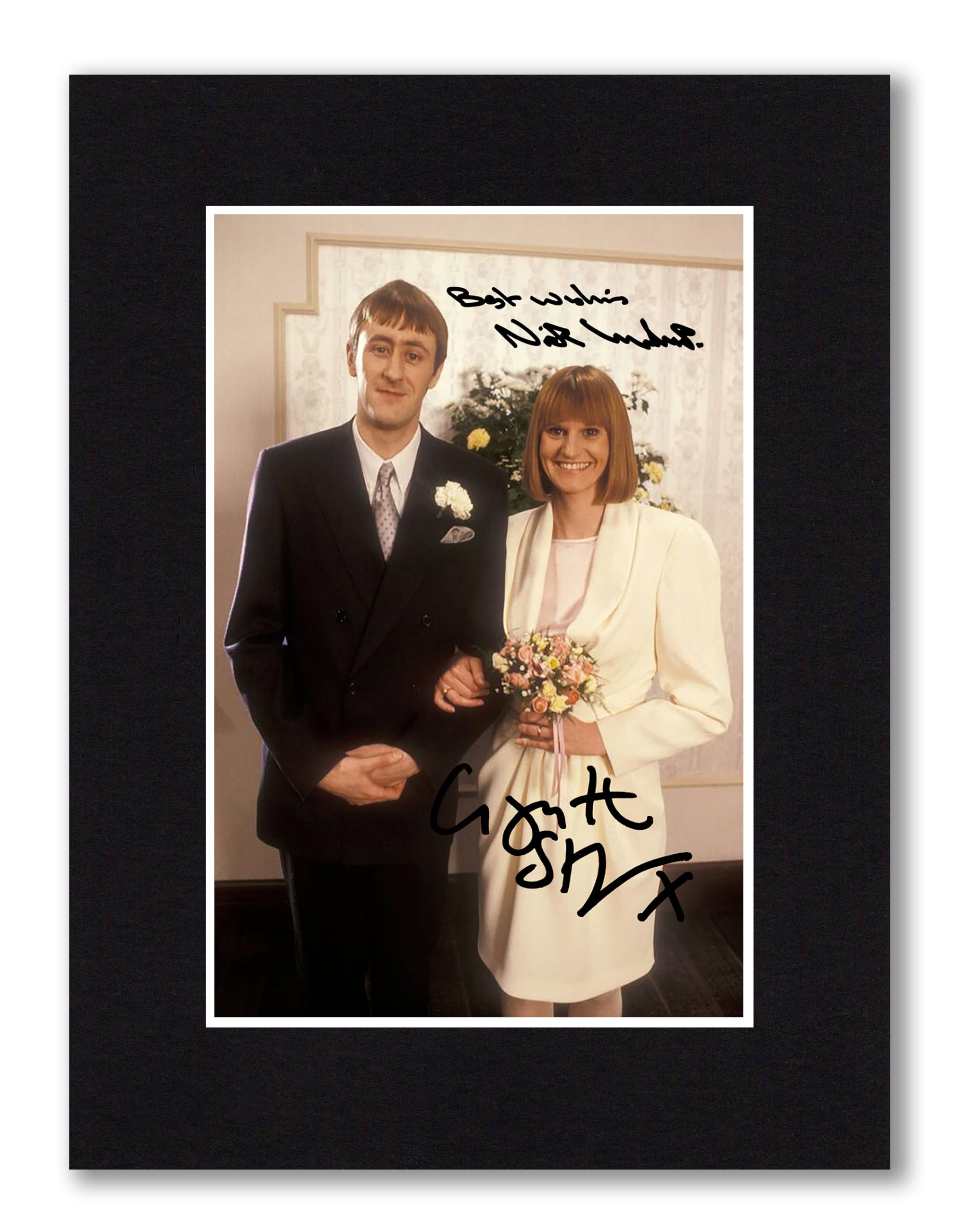 Nicholas Lyndhurst & Gwyneth Strong - Only Fools And Horses Signed 8x6 Inch Mounted Photo Print With Pre Printed Autograph That Would Make A Great Gift For Any Fan And Is Ready To Be Framed.
