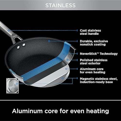 Miniatura 3 de Ninja Foodi NeverStick C69500 - Juego de 10 piezas, utensilios de cocina, acero inoxidable