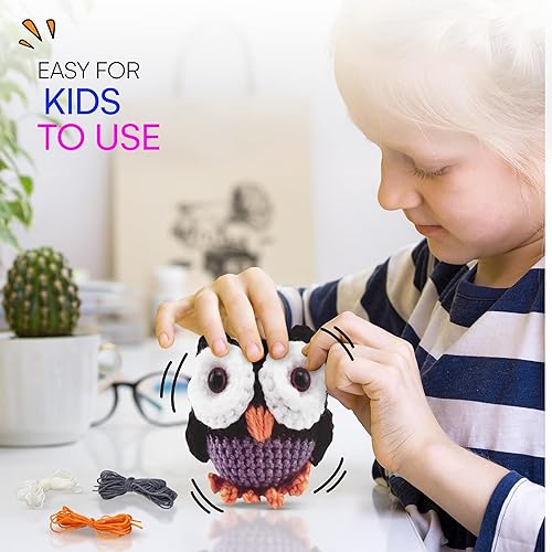 Miniatura 2 de Neliblu Kit de costura de búho para niños, kit de costura para niñas para manualidades, mini muñeca decorativa de búho para mascotas, mi primer kit