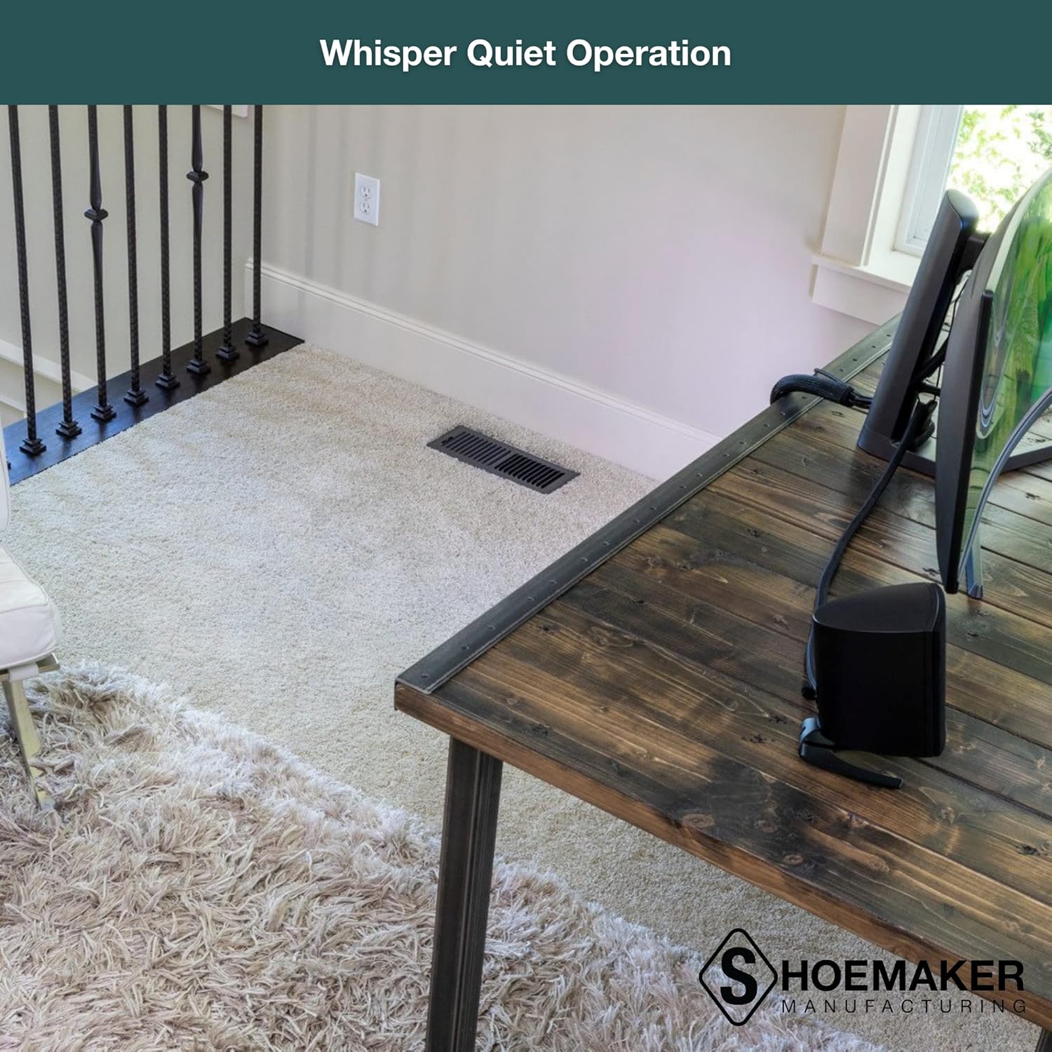 Shoemaker Manufacturing, Storm Gray, 4x12, Premium Floor Register, All Steel Heavy Duty Vent Cover - 