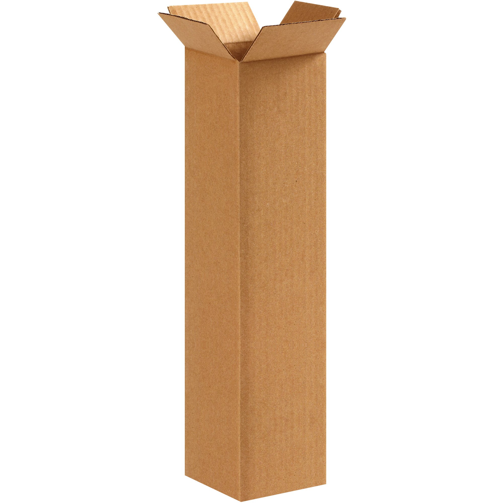 TAPE LOGIC 4x4x16 Tall Corrugated Boxes, Tall, 4L x 4W x 16H, Pack of 25 | Shipping, Packaging, Moving, Storage Box for Home or Business, Strong