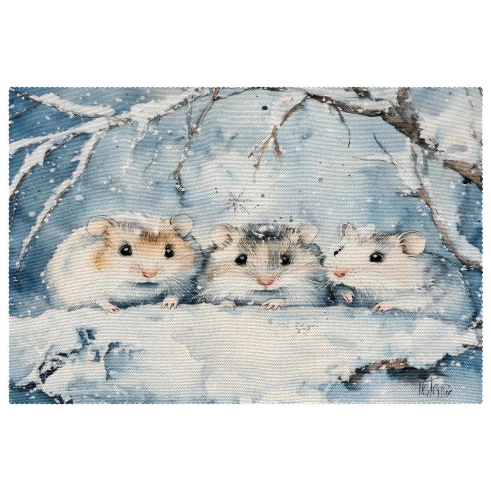 Sets de table hamsters lot de 6 pour stopper les taches et protéger votre table de la chaleur