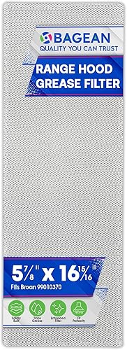 Filtro de campana extractora de repuesto para 99010370 de 5.87 x 16.93 pulgadas, filtro de campana de gama Broan flexible, filtro de grasa de