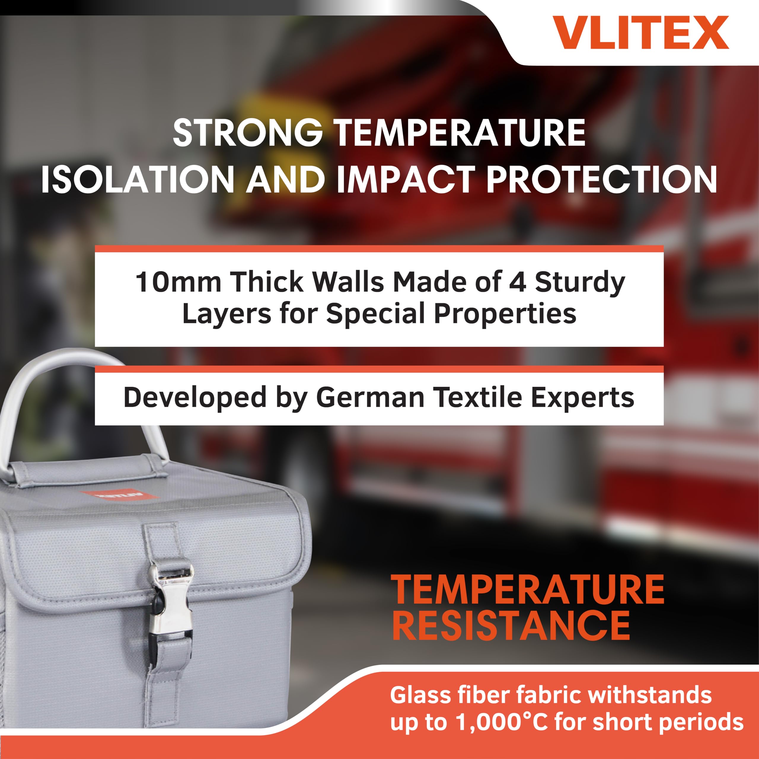 VLITEX Lithium Battery Storage Box L (Large), Grau - Image 2