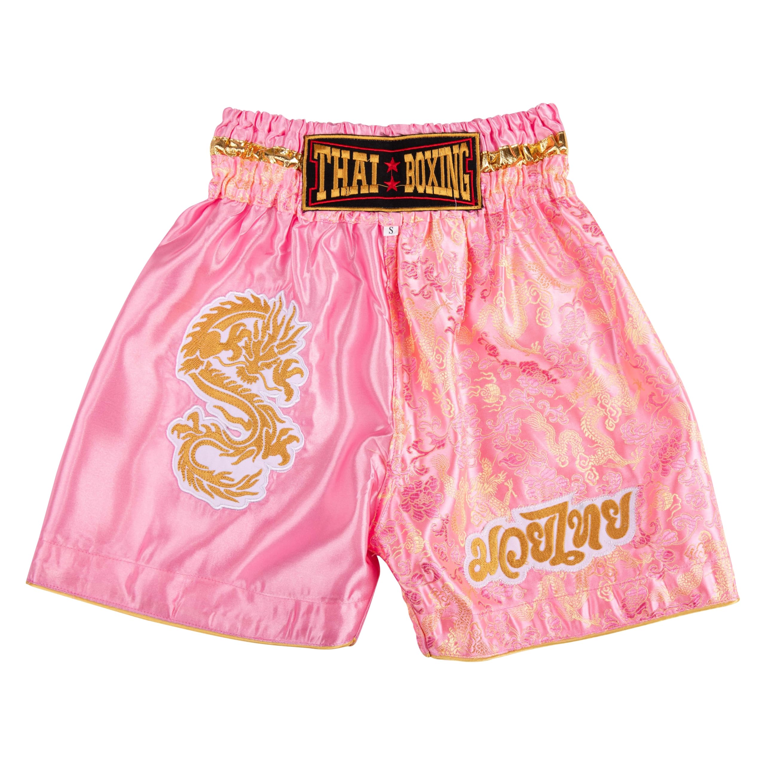 Dragon Muay Thai Shorts for Kids (2 Years - 12 Years) Girls Boys Boxing Trunks for Kickboxing MMA Youth