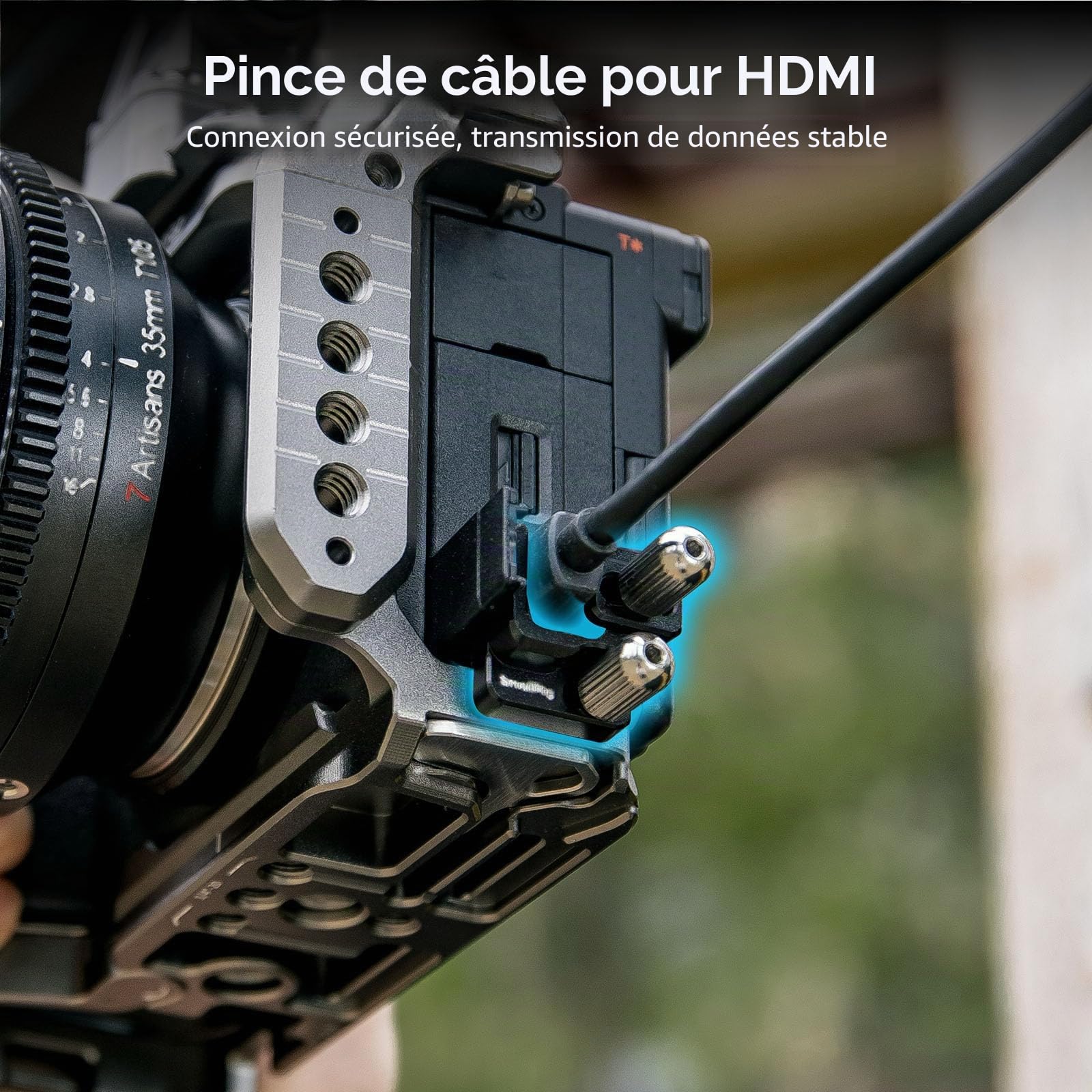 SMALLRIG Hawklock Kit de Cage à Dégagement Rapide pour Sony Alpha 6700, avec Plusieurs Interfaces de Montage, Plaque de dégagement Rapide pour Arca-Swiss et Rail OTAN, avec Serre-Câble de HDMI - 5060