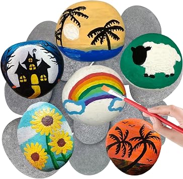 Pack of 15 Stones for Painting Large 5-8 cm