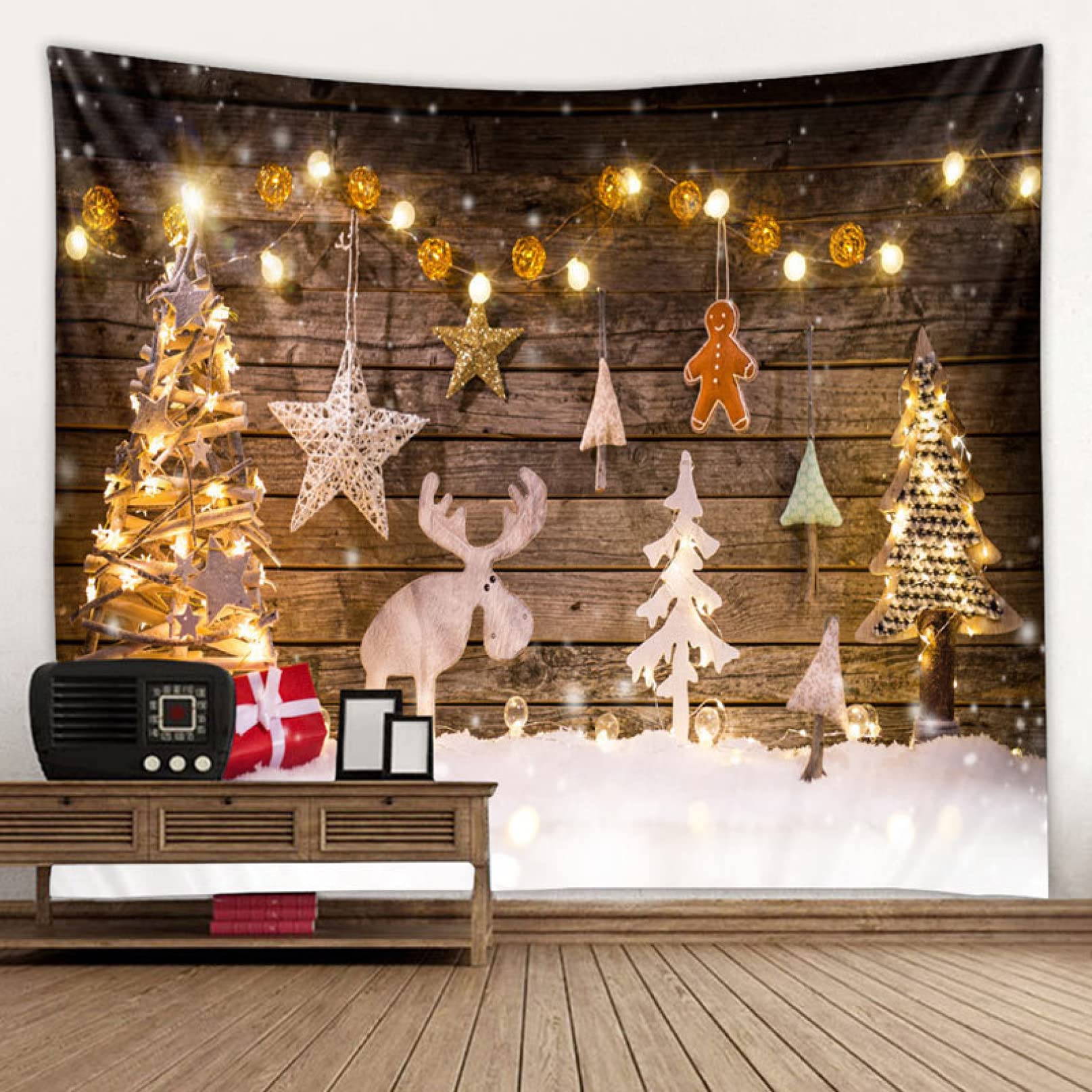Amazon.co.jp: クリスマスツリー タペストリー クリスマスタペストリー 