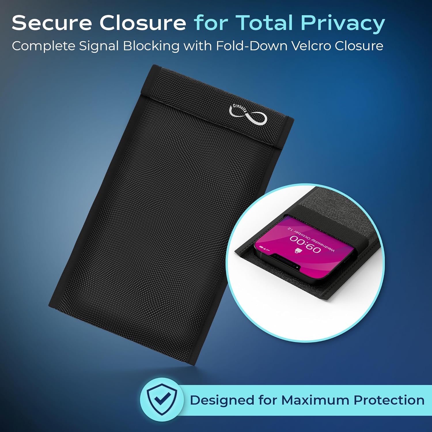 EMF Blocker Sleeve for Cell Phone - Anti Radiation Protection, Signal & RFID Blocking Pouch – RF Shield & Signal Blocker Bag - EMF Phone Case Alternative for iPhone, Android, AirPods & Apple Watch - Image 4