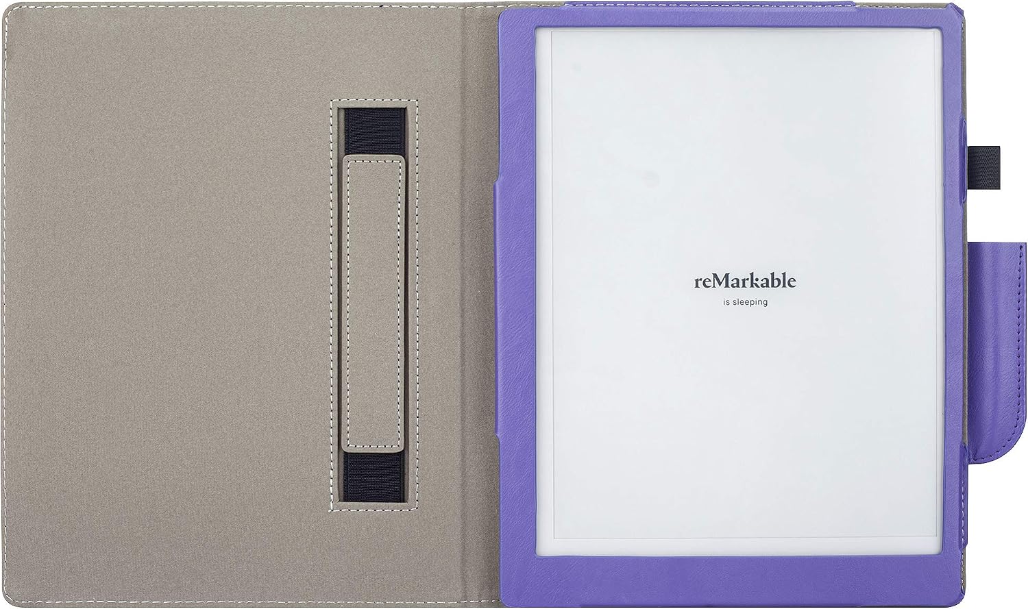 KuRoKo Book Folio Case Cover with Hand Strap and Pen Holder for Remarkable 2 10.3 Inch Digital Paper 2020 Released-Purple