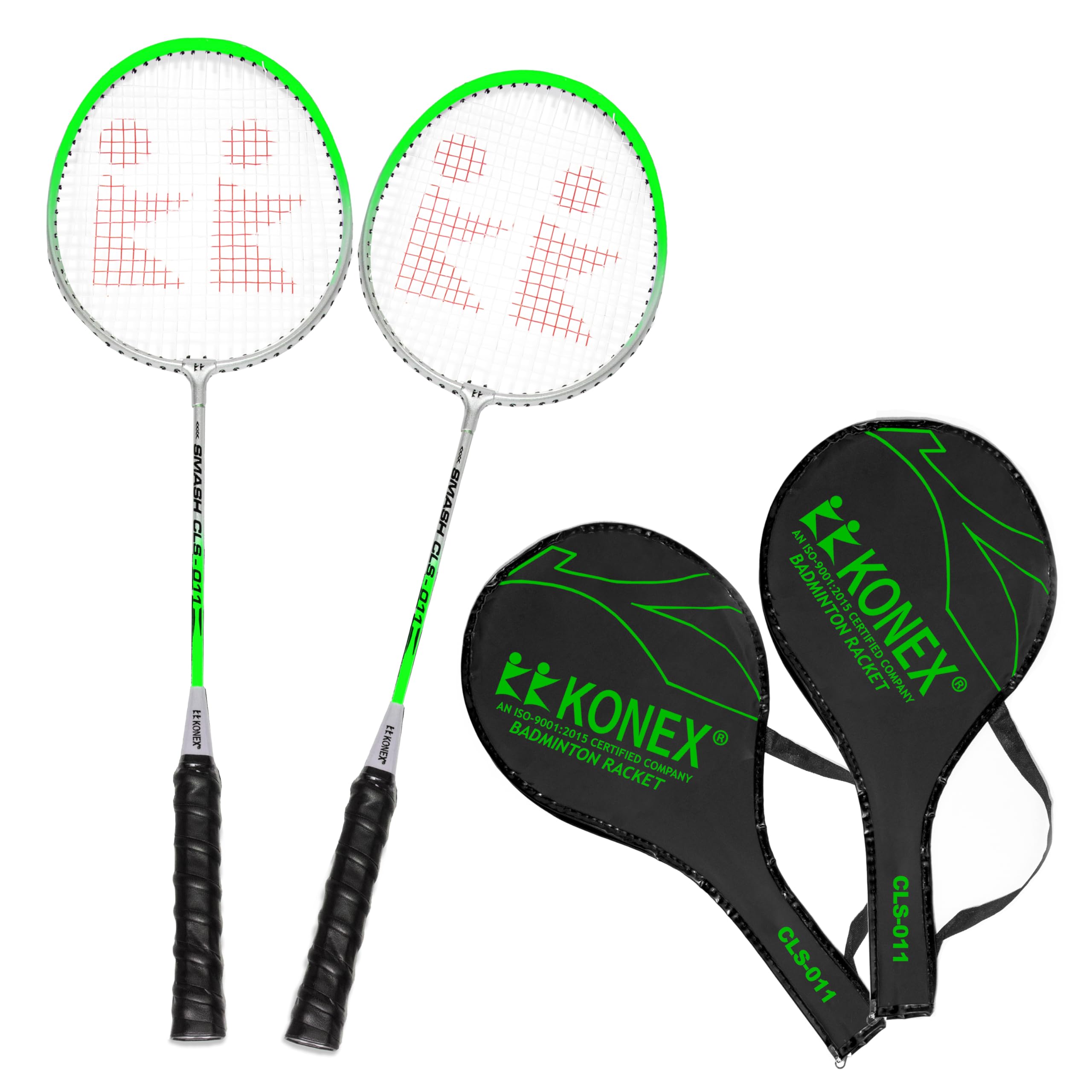 Konex Lightweight Aluminium Composite Badminton Racquet with Free 3/4 Cover | for Beginner and Intermediate Players (Pack of 2, Green) (B0D929L2SR) Amazon Price History, Amazon Price Tracker