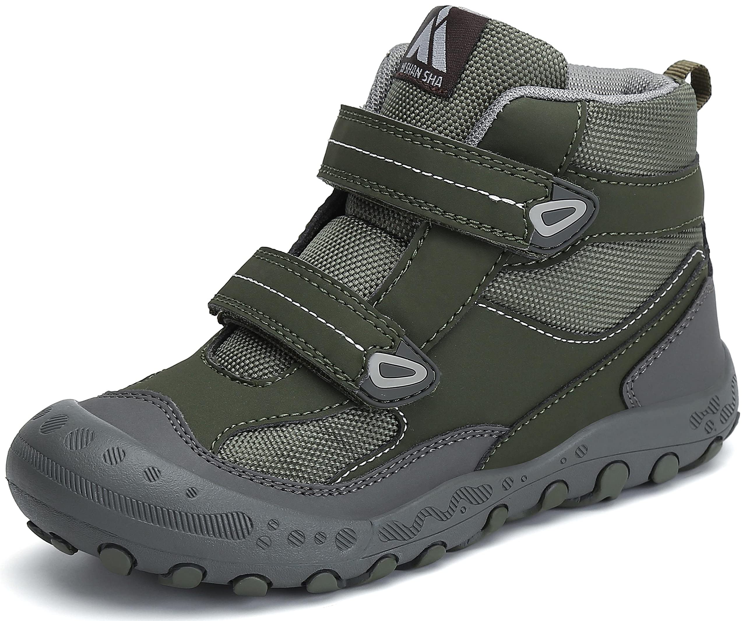 Mishansha Botas de Senderismo Niño Niña Zapatos de Trekking Antideslizante Ligero Zapatillas de Montaña Cómodos Exterior, 028 Verde, 30 EU