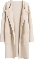 ANRABESS Women's Open Front Cardigan Sweater Long Knit Coatigan Casual Jacket Fall Winter Outfits