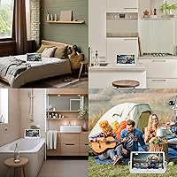 Vista 7 de SYLVOX 15.6'' Portable Smart TV 12 Volt Television, 10000mAH Battery Powered IP66 Waterproof Dual Speakers Wireless WiFi 300nits Small Outdoor TVs