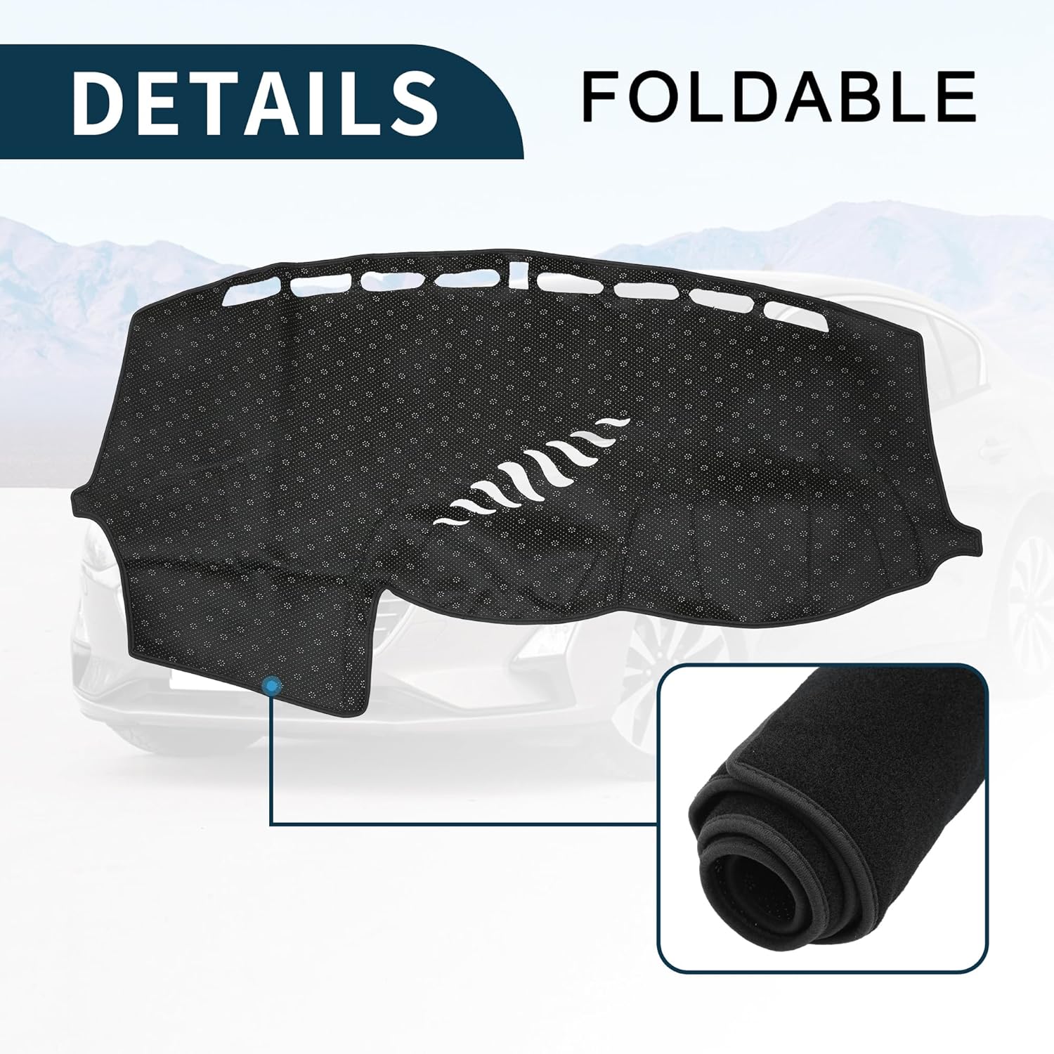 Dash Cover High Configuration W/Audio for Ford Focus Non-Slip | Center Console Dashboard Cover Mat Black 1 Pcs