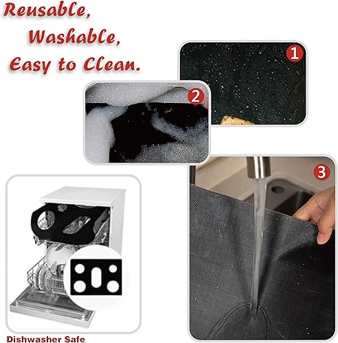 Miniatura 5 de Fundas para quemadores de estufa de gas con 2 fundas de silicona para huecos, relleno de huecos, protectores de estufa de gas para estufa de gas