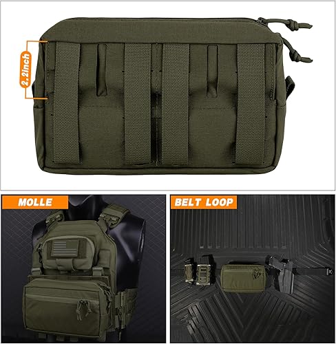 Miniatura 5 de Bolsa táctica Molle Admin Wide GP Utility Bolsas para chaleco y cinturón de servicio como bolsa de almacenamiento ampliada Cummerbund