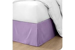 Bare Home Queen Purple Bed Skirt