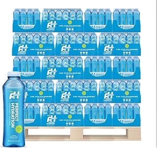 Perfect Hydration 9.5+ pH Alkaline Drinking Water, 100% Recycled Bottles, Electrolyte Minerals for Taste, Made in the USA, 24 pack - 20 oz, Pallet of 50 Cases
