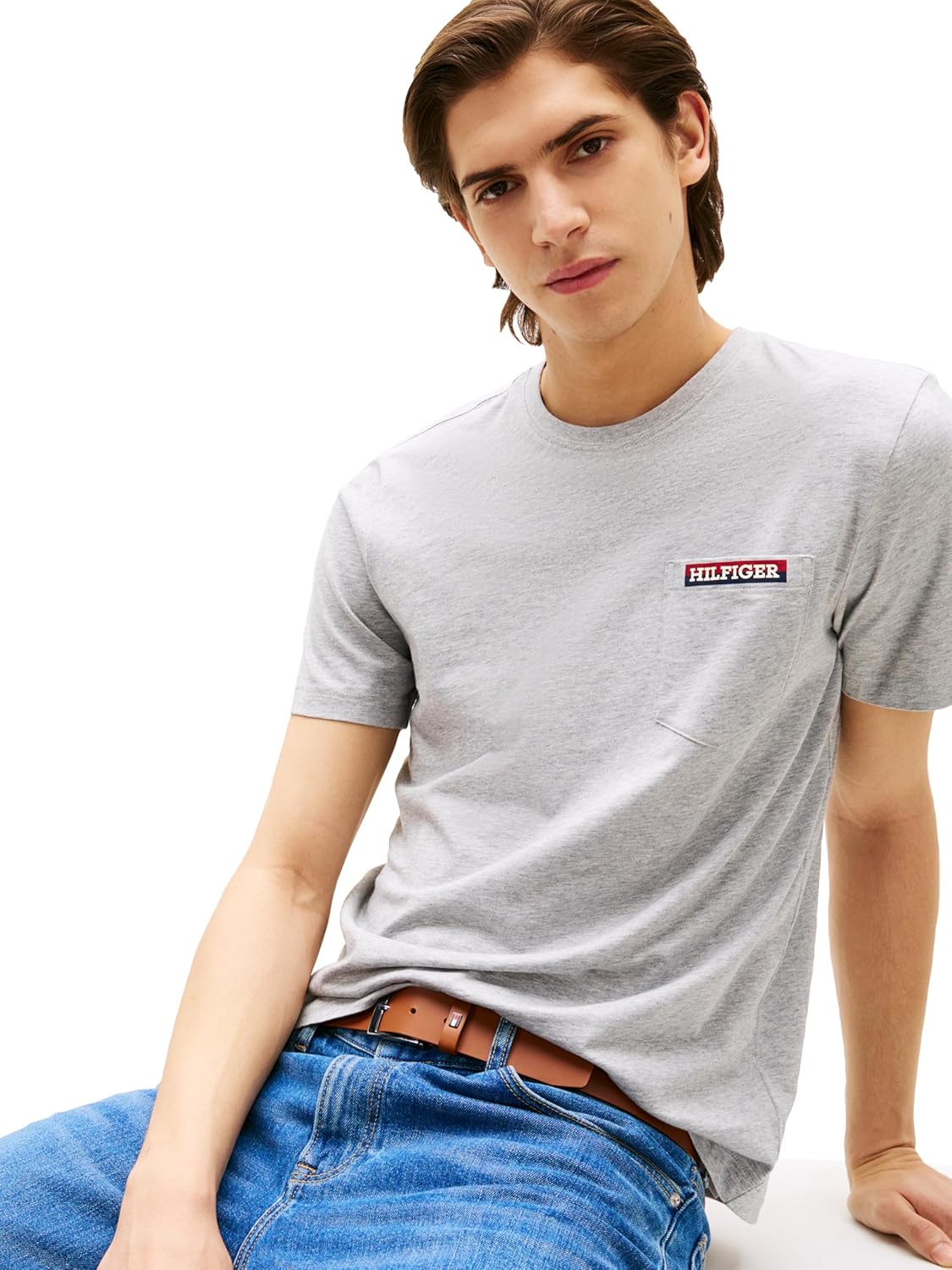 Tommy Hilfiger Mens Short Sleeve Cotton Graphic T-Shirts with Pocket and Logo - Image 2