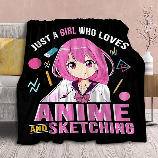 Anime Blanket Sketching Gift for Girls40 x50 Ultra Soft