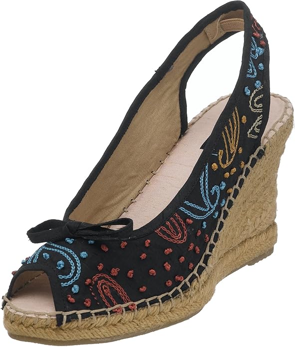 Naughty Monkey Women's Olympus Raffia Wedge Platforms