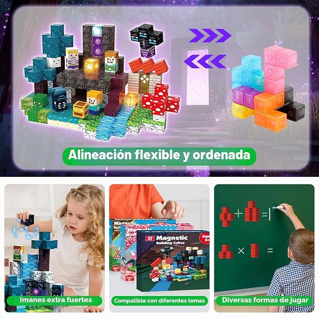 Foto 6 de 7 de Magneverse Bloques Magneticos Construccion Niños 200 Piezas