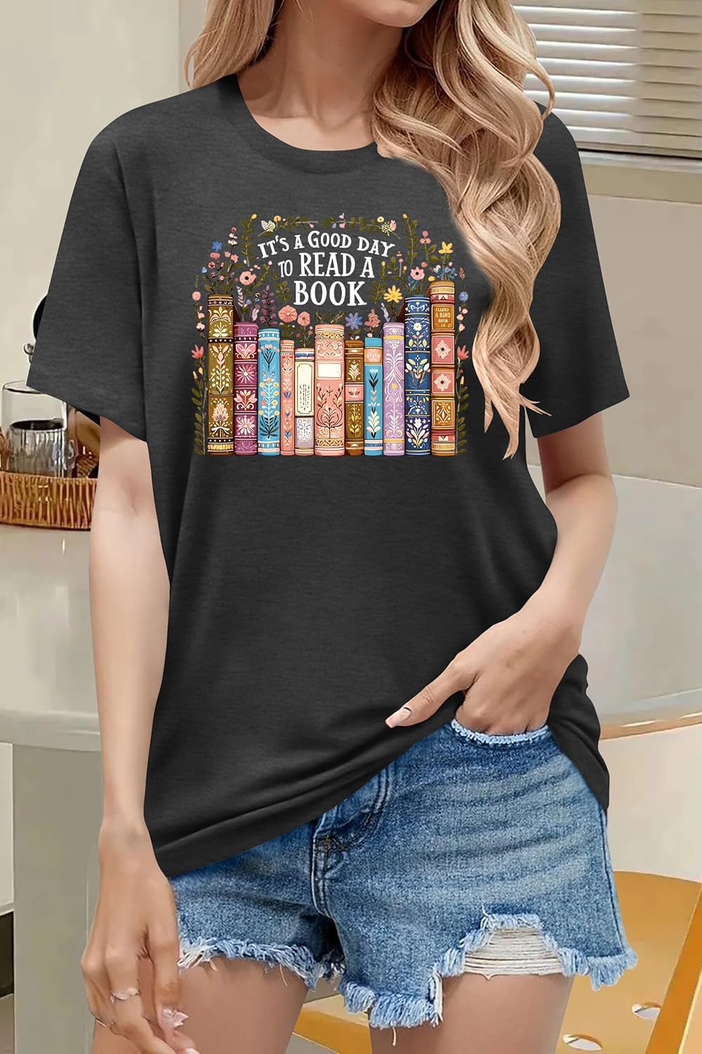 Book Shirts for Women: Book Lover Shirt Reading Bookish Tshirts Bookworm Graphic Short Sleeve Tee Tops - Image 4