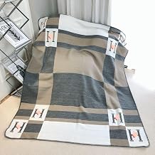 Fcteap h Blanket Soft Fleece Sofa Throw Blanket for Women Couch Bed Plush Wool Stitch Flannel Cozy Large Comfy Quilt Aesthetic New Home Living Dorm Bedroom Decor Travel Essentials Gifts Khaki