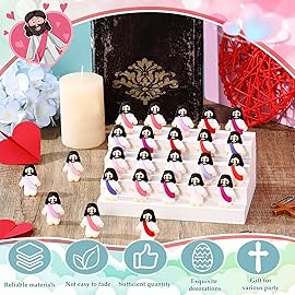 Bememo 25 Pcs Little Jesus Figures Original Design Mini Rubber Jesus Toys to Hide and Seek Religious Party Favors Sunday School Baptism Gifts (Dream Color)
