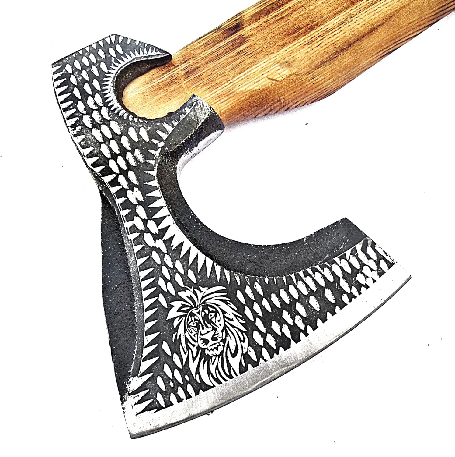 Splitting Axe Camping Chopping Hatchet Viking Tomahawk Battle Hunting Outdoor Solid Wood Handle 9901