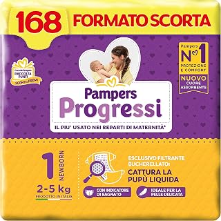 PAMP PROGRESSI NEWBORN X28 Größe 1 (168 Stück)