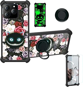 jioeuinly Case Compatible for Hot Pepper Datil Phone Case Cover [with Tempered Glass Screen Protector][Hard PC + Soft Silicone][Ring Support] [Luminous Effect] YGH-LZM