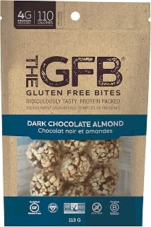 The Gluten Free Bar The GFB Protein Bites, Gluten Free, Non GMO, Dark Chocolate Almond, 113 Grams