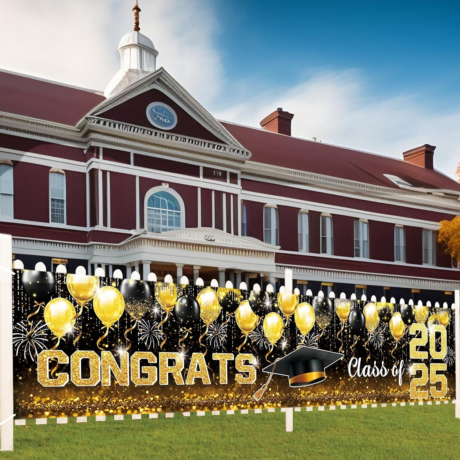 Amazon.com: Graduation Banner Class of 2025 Congrats Grad Banners ...
