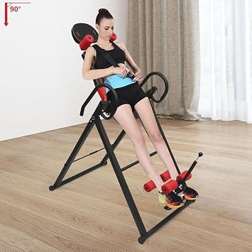 YIYIBYUS Inversion Table Back Pain Heavy Duty Teeter Relief Fitness Hang