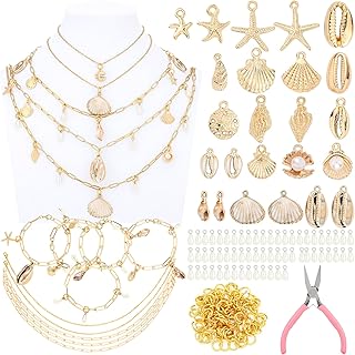 14 Beach Bathroom Ideas for Breezy Calm Coastal Style 138 107 Pcs Jewelry Making Kit DIY Beach Shell Charm Necklace and Bracelet f...