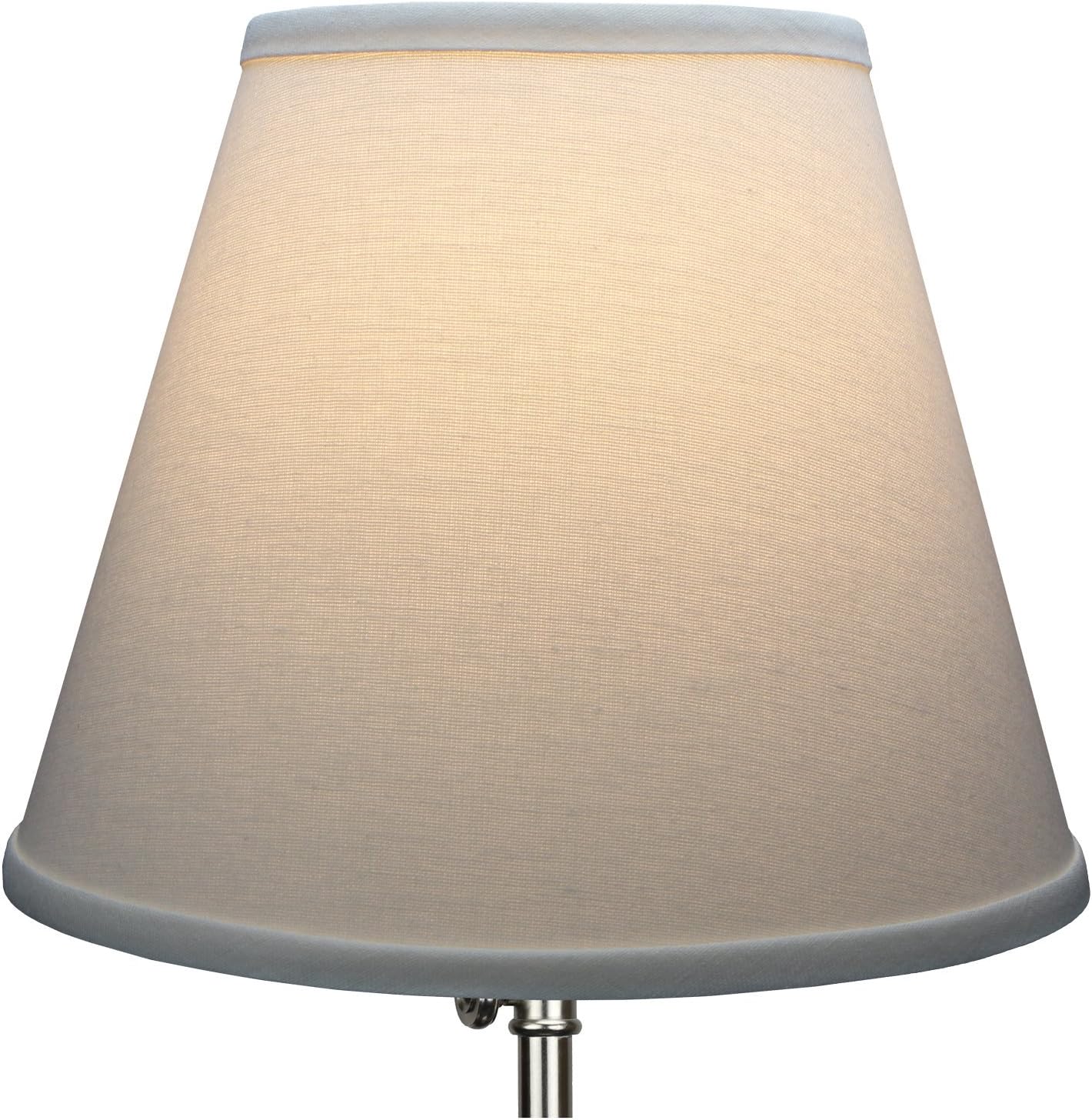 FenchelShades.com Lampshade 6" Top Diameter x 11" Bottom Diameter x 9" Slant Height with Washer (Spider) Attachment for Lamps with a Harp (Linen Cream)