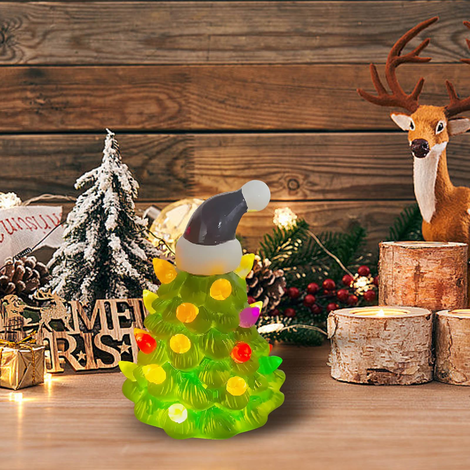 Décoration de sapin de Noël en résine durable pour décoration d'intérieur festive Design compact et facile à ranger